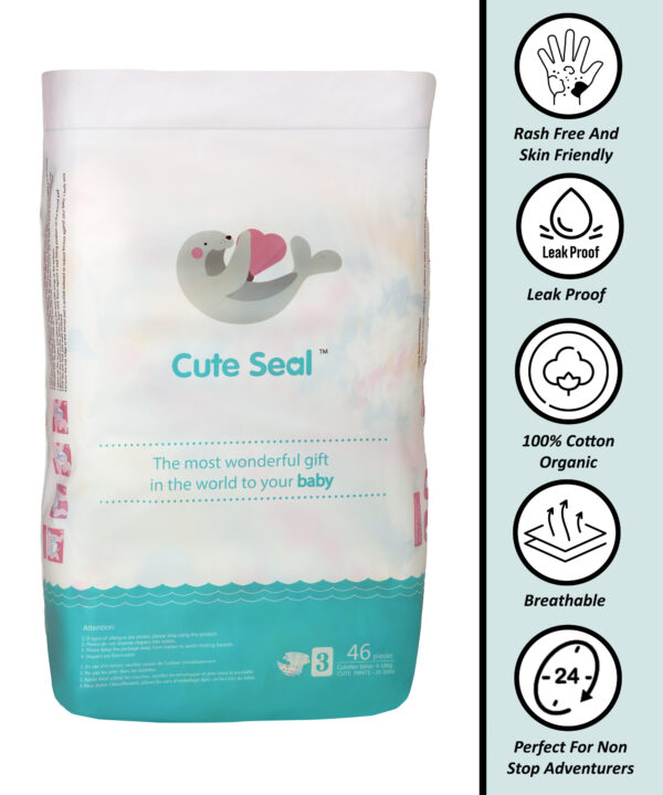 LARGE (L) Tape Fit Baby Diaper 46 pcs (Weight 9 - 14kgs)